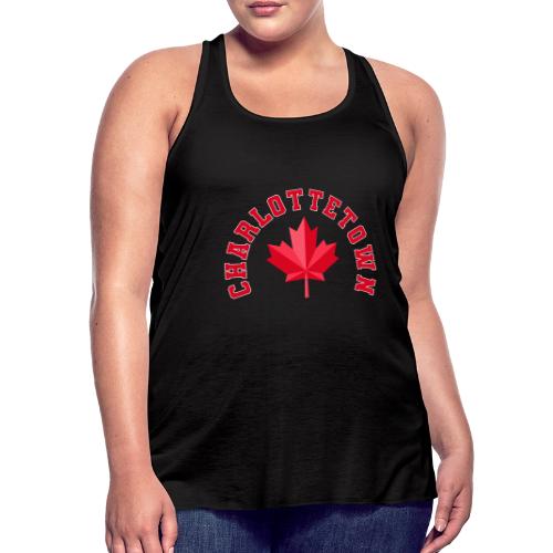 Charlottetown with maple leaf - Women's Flowy Tank Top by Bella