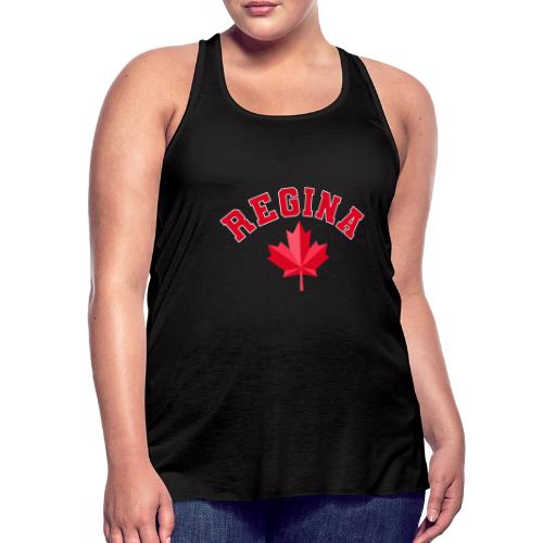 Regina with maple leaf - Women's Flowy Tank Top by Bella