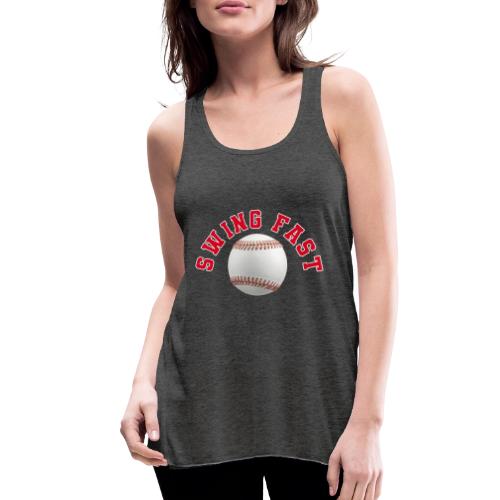 Baseball: Swing Fast Energy - Women's Flowy Tank Top by Bella