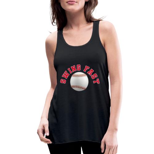 Baseball: Swing Fast Energy - Women's Flowy Tank Top by Bella