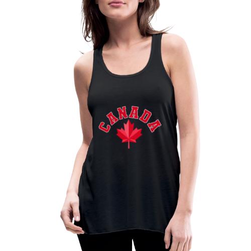 Canada with maple leaf - Women's Flowy Tank Top by Bella