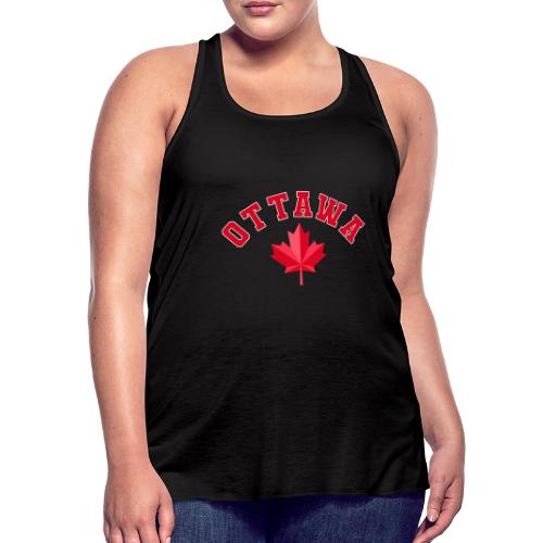 Ottawa with maple leaf - Women's Flowy Tank Top by Bella
