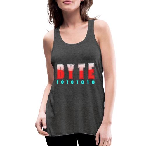 BYTE Binary Code Design - Women's Flowy Tank Top by Bella