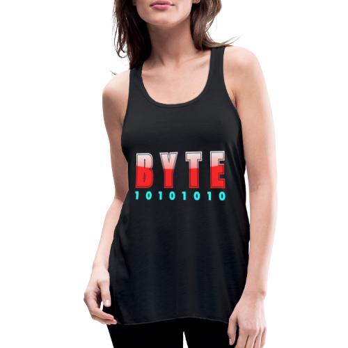 BYTE Binary Code Design - Women's Flowy Tank Top by Bella