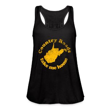 Cory Roads West Virginia Take Me Home Wv Home - Women's Flowy Tank Top by Bella -  - Front - Julia (174cm)
