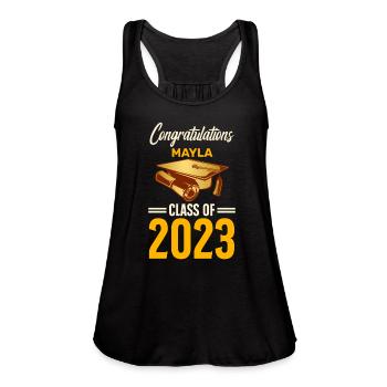 Congratulations Mayla Class Of 2023 Comcet Exercis - Women's Flowy Tank Top by Bella - deep heather - Front - Julia (174cm)