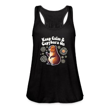 CAPYBARA STYLE - Women's Flowy Tank Top by Bella -  - Front - Julia (174cm)