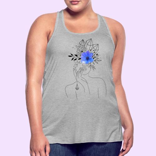 Third Eye Flower Goddess - Crystal Design - Women's Flowy Tank Top by Bella