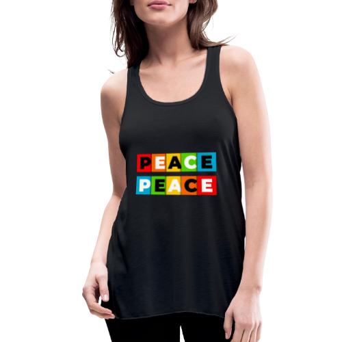Colorful Peace - Women's Flowy Tank Top by Bella