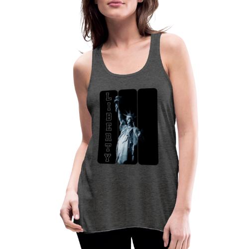 USA: Vertical Liberty - Women's Flowy Tank Top by Bella
