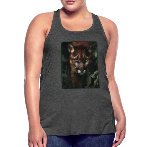 Cougar Jungle Predator Design - Women's Flowy Tank Top by Bella