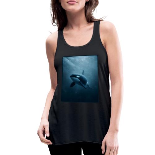 Orca Ocean Wildlife Design - Women's Flowy Tank Top by Bella