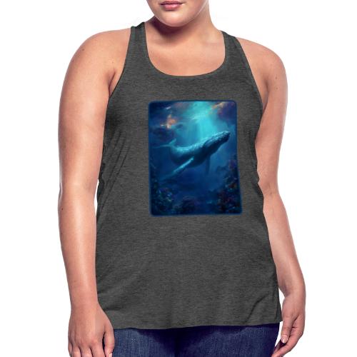 Humpback Whale Ocean Reef Design - Women's Flowy Tank Top by Bella