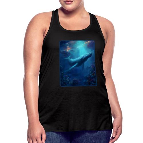 Humpback Whale Ocean Reef Design - Women's Flowy Tank Top by Bella