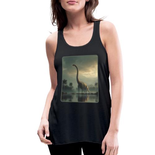 Brachiosaurus Misty Lake Design - Women's Flowy Tank Top by Bella