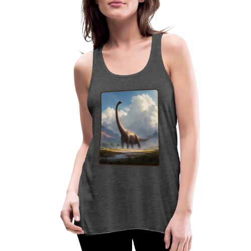 Brachiosaurus Valley Landscape Design - Women's Flowy Tank Top by Bella