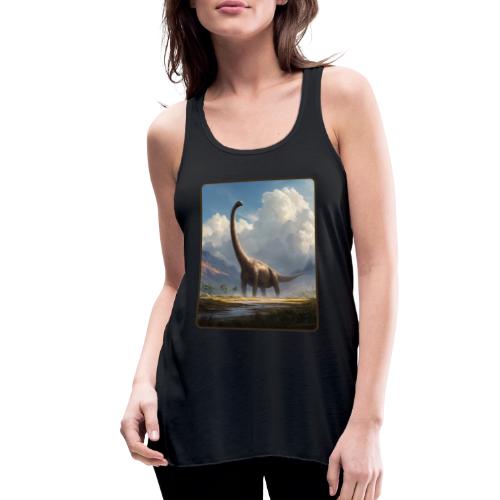 Brachiosaurus Valley Landscape Design - Women's Flowy Tank Top by Bella