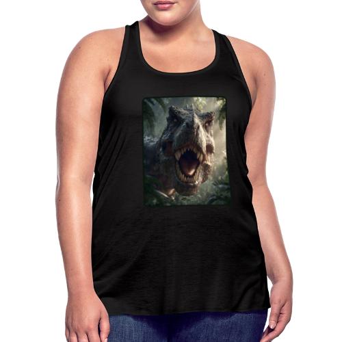T Rex Jungle Roar Design - Women's Flowy Tank Top by Bella