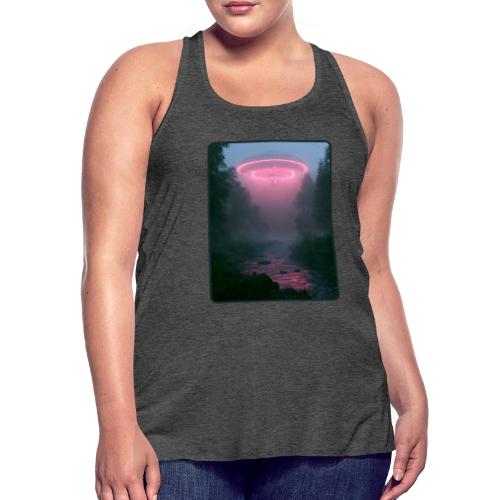 Neon UFO Forest River Design - Women's Flowy Tank Top by Bella