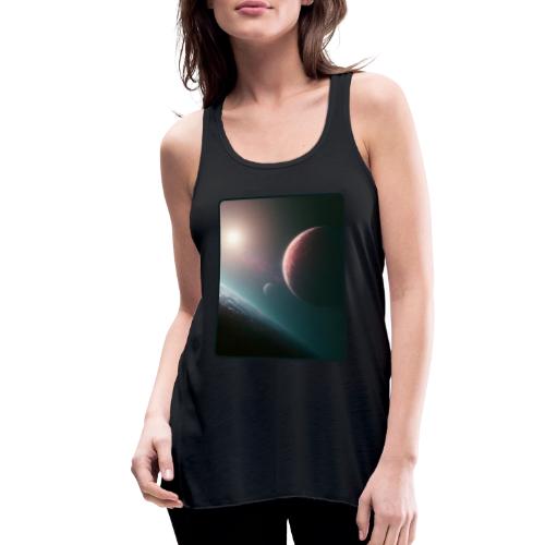 Deep Space Planet Horizon Art - Women's Flowy Tank Top by Bella