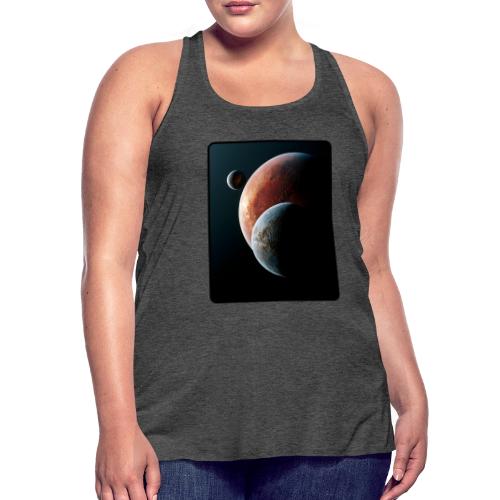 Three Planets Deep Space Design - Women's Flowy Tank Top by Bella