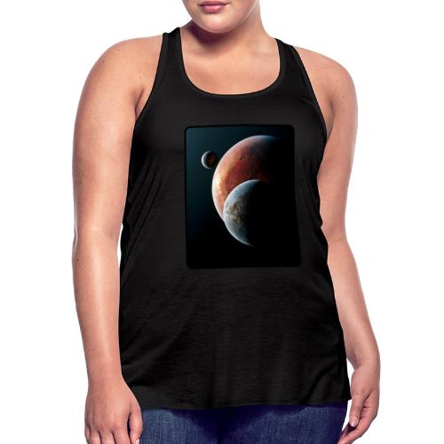 Three Planets Deep Space Design - Women's Flowy Tank Top by Bella