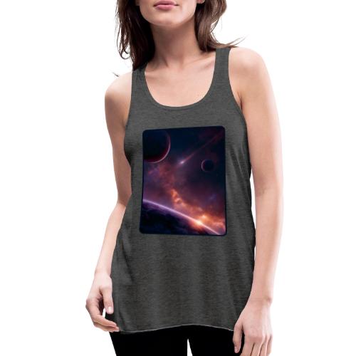 Cosmic Sunset Nebula Space Art - Women's Flowy Tank Top by Bella