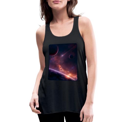 Cosmic Sunset Nebula Space Art - Women's Flowy Tank Top by Bella