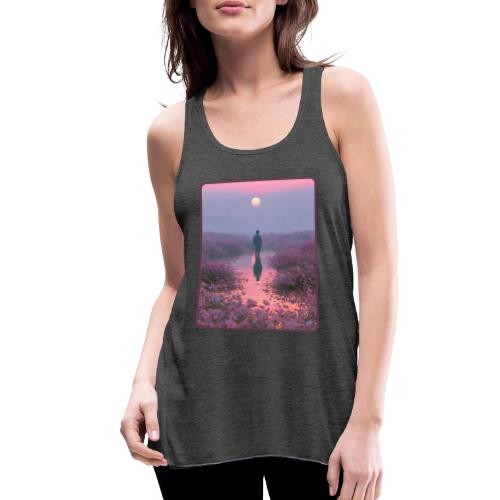Ethereal Sunset Flower Field Art - Women's Flowy Tank Top by Bella