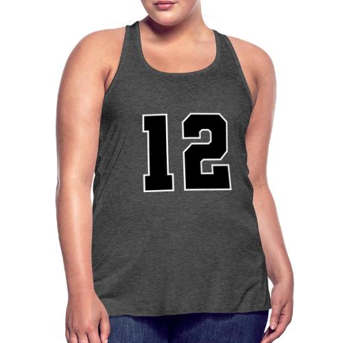 Varsity Number 12 Sports Design - Women's Flowy Tank Top by Bella