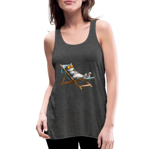 Sunshine Cat Mode - Women's Flowy Tank Top by Bella