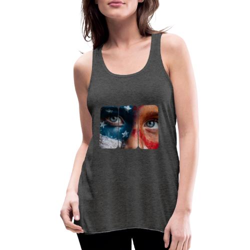 USA: Star-Spangled Glance - Women's Flowy Tank Top by Bella