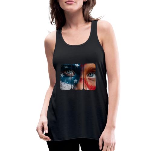 USA: Star-Spangled Glance - Women's Flowy Tank Top by Bella