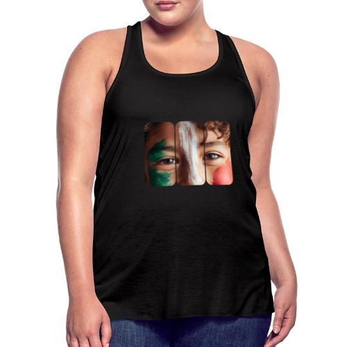 Mexico: Three Stripes of Pride - Women's Flowy Tank Top by Bella