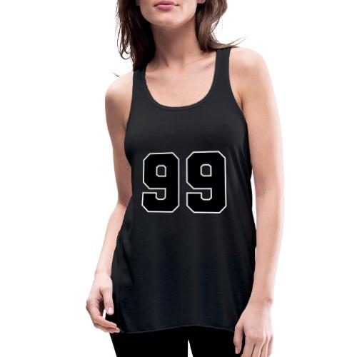 Varsity Number 99 Athletic Font - Women's Flowy Tank Top by Bella