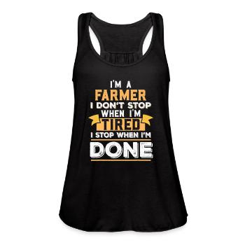 Funny Farmer Farmers Agriculture Farmer Gift - Women's Flowy Tank Top by Bella - deep heather - Front - Julia (174cm)