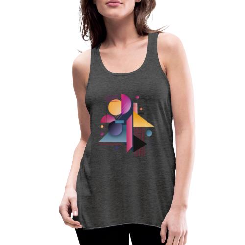 Color Pulse Geometry - Women's Flowy Tank Top by Bella