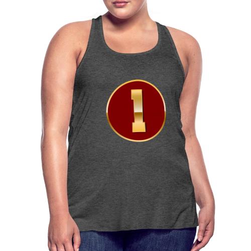 Number 1 in Gold Varsity Font - Women's Flowy Tank Top by Bella