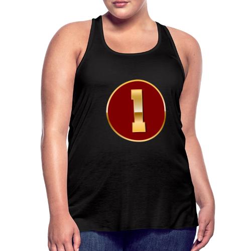 Number 1 in Gold Varsity Font - Women's Flowy Tank Top by Bella