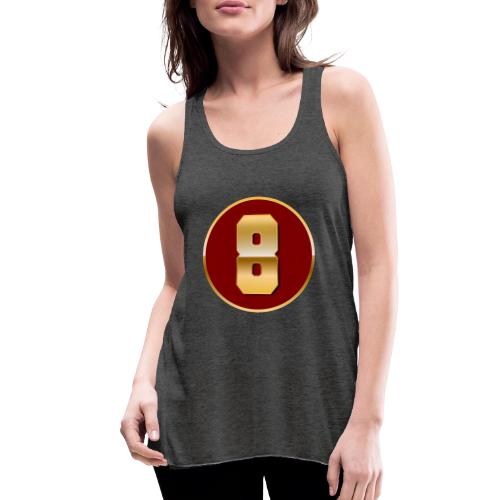 Number 8 in Gold Varsity Font - Women's Flowy Tank Top by Bella