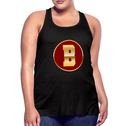 Letter B – Capital Varsity Alphabet Monogram - Women's Flowy Tank Top by Bella