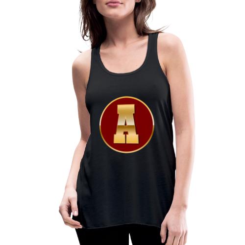 Letter A – Capital Varsity Alphabet Monogram - Women's Flowy Tank Top by Bella