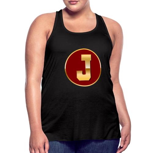 Letter J – Capital Varsity Alphabet Monogram - Women's Flowy Tank Top by Bella