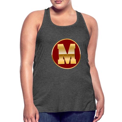 Letter M – Capital Varsity Alphabet Monogram - Women's Flowy Tank Top by Bella