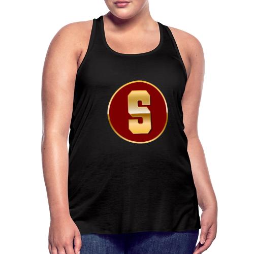 Letter S – Capital Varsity Alphabet Monogram - Women's Flowy Tank Top by Bella