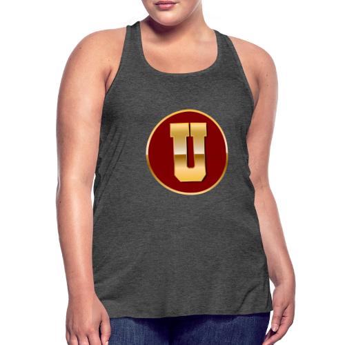 Letter U – Capital Varsity Alphabet Monogram - Women's Flowy Tank Top by Bella