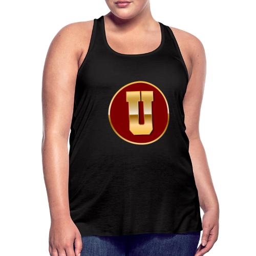Letter U – Capital Varsity Alphabet Monogram - Women's Flowy Tank Top by Bella