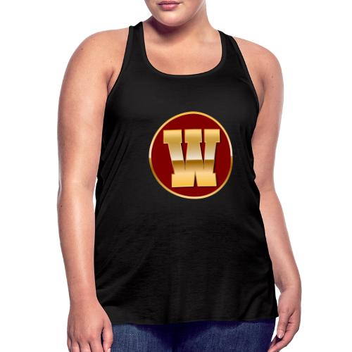 Letter W – Capital Varsity Alphabet Monogram - Women's Flowy Tank Top by Bella