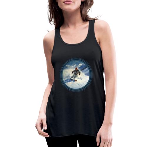 Skiing Power Moves - Women's Flowy Tank Top by Bella