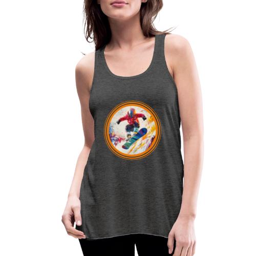 Snowboarding Horizon - Women's Flowy Tank Top by Bella